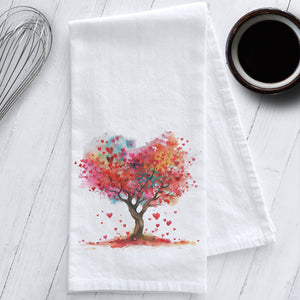 Heart Tree Valentine's Day Tea Towel