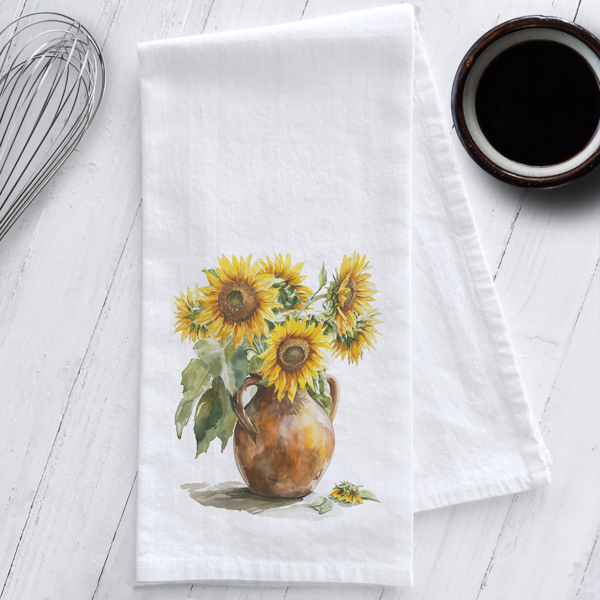 Sunflower Bouquet Kitchen Tea Towel