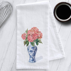 Studio 901 Goods Hydrangeas in a Chinoiserie Vase Tea Towel