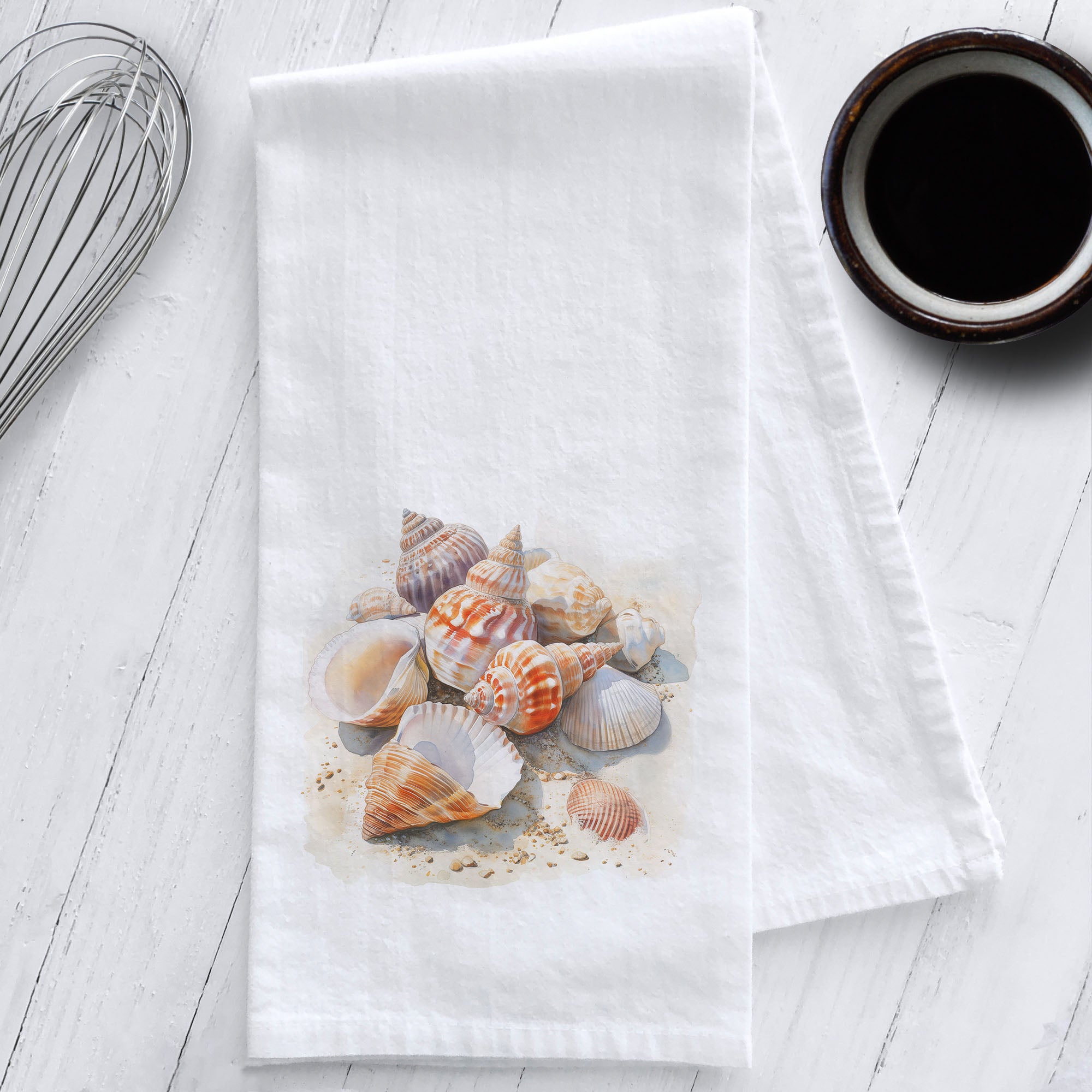 Seashell Kitchen Tea Towel