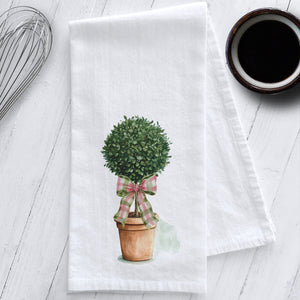 Boxwood Topiary Tree Kitchen Tea Towel