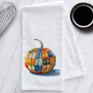 Patchwork Quilt Pumpkin Kitchen Tea Towel