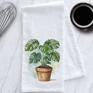 Monstera Plant Kitchen Tea Towel