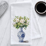 Load image into Gallery viewer, Magnolias in a Chinoiserie Vase Kitchen Tea Towel
