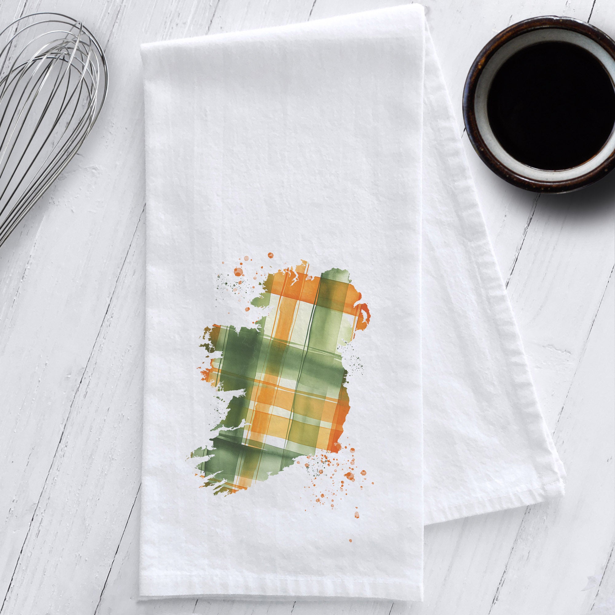 Irish Plaid St. Patrick's Day Kitchen Tea Towel