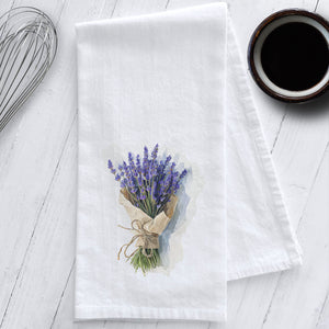 Lavender Floral Kitchen Tea Towel