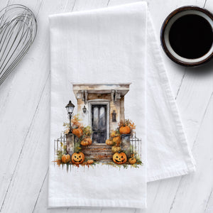 Halloween House Kitchen Tea Towel