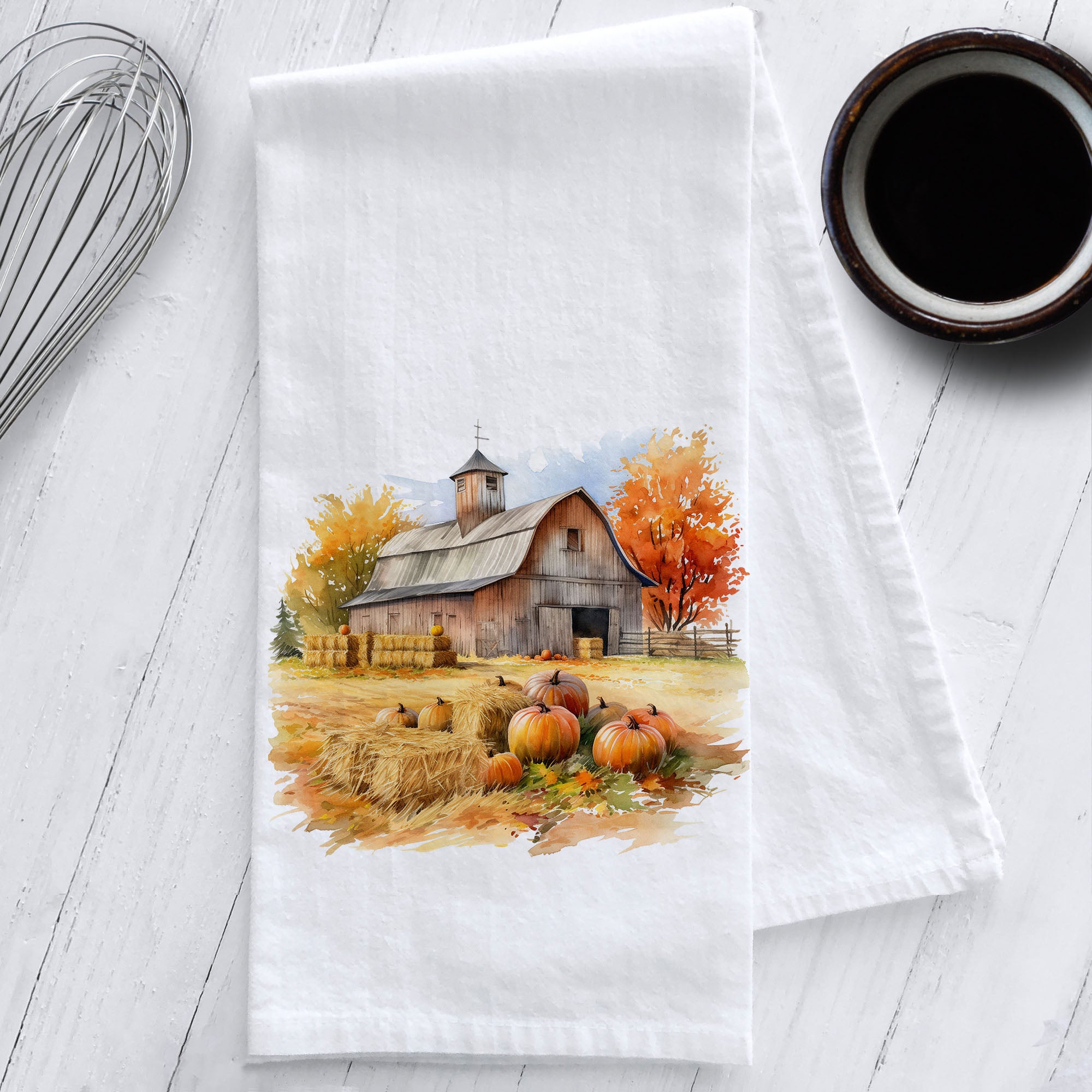 Fall Farm Kitchen Tea Towel