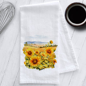 Sunflower Field Kitchen Tea Towel