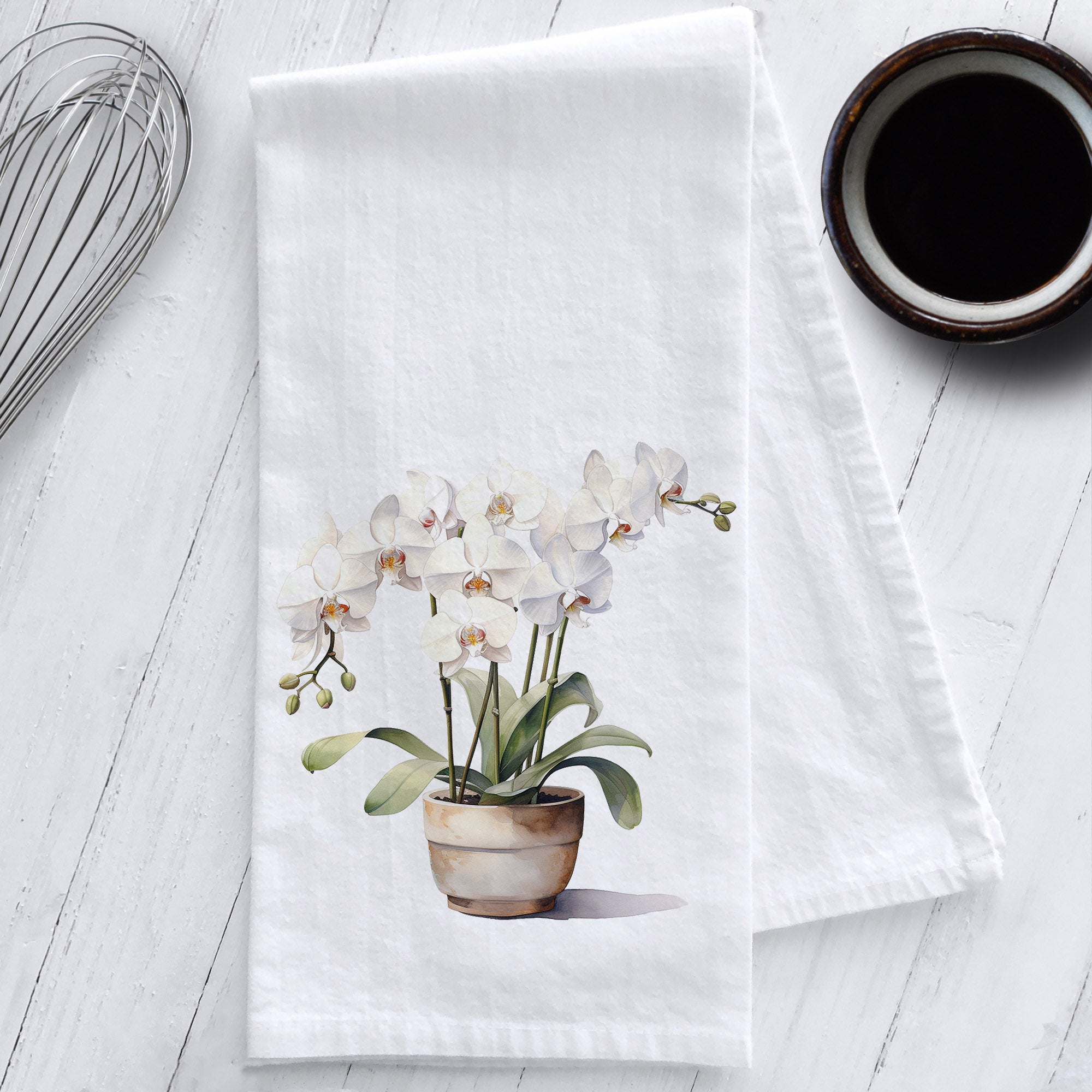 Orchid Kitchen Tea Towel