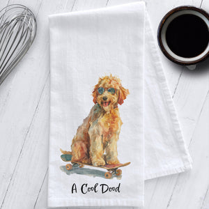 Whimsical Goldendoodle Tea Towel – "A Cool Dood"